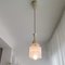 Small Danish Modern Clear Glass & White Acrylic Hanging Lamp, 1950s, Image 6