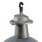 Lámparas colgantes industriales británicas vintage esmaltadas en gris, Imagen 4