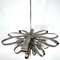 Large Mid-Century Italian Chrome Chandeliers, 1970s, Set of 2 9