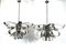 Large Mid-Century Italian Chrome Chandeliers, 1970s, Set of 2, Image 1