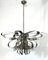 Large Mid-Century Italian Chrome Chandeliers, 1970s, Set of 2 11