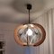 Large Mid-Century French Modern Wooden Hanging Lamp 5
