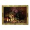 Max Ebersberg, Natura morta con garofani e frutta, XX secolo, Olio su tela, Incorniciato, Immagine 1