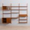 Danish Teak Wall Unit with Desk Shelf, 2 Cabinets and 8 Shelves by Preben Sorensen, 1960s 7