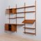 Danish Teak Wall Unit with Desk Shelf, 2 Cabinets and 8 Shelves by Preben Sorensen, 1960s 9
