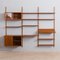 Danish Teak Wall Unit with Desk Shelf, 2 Cabinets and 8 Shelves by Preben Sorensen, 1960s 8