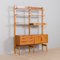 Norwegian Rival 2 Bay Teak Wall Unit with 3 Cabinets and 5 Shelves by Kjell Riise for Brodrene Jatogs, 1960s 1