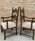 Mid-Century Spanish Colonial Carved Walnut Armchairs, Set of 2 11