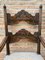 Spanische Mid-Century Colonial Armlehnstühle aus geschnitztem Nussholz, 2er Set 5