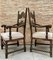 Mid-Century Spanish Colonial Carved Walnut Armchairs, Set of 2 10