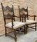Mid-Century Spanish Colonial Carved Walnut Armchairs, Set of 2 3