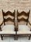 Spanische Mid-Century Colonial Armlehnstühle aus geschnitztem Nussholz, 2er Set 7
