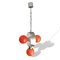 Large Space Age Orange Chromed Sputnik Hanging Lamp, 1960s 1