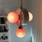 Large Space Age Orange Chromed Sputnik Hanging Lamp, 1960s 4