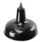 Vintage French Industrial Black Enamel Pendant Lamp, Image 2