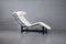 Chaise Longue LC4 avec Tissu d'Ameublement par Le Corbusier & Pierre Jeanneret pour Cassina, 1960s 3
