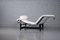 Chaise Longue LC4 avec Tissu d'Ameublement par Le Corbusier & Pierre Jeanneret pour Cassina, 1960s 4