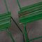 French Green Garden Set with Table and Four Chairs, 1940s 12