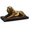 19th Century English Bronze Mastiff Dog Figure on a Stone Stand 1