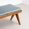057 Civil Bench, Wood and Woven Viennese Cane with Cushion by Pierre Jeanneret for Cassina, Image 13