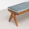 057 Civil Bench, Wood and Woven Viennese Cane with Cushion by Pierre Jeanneret for Cassina, Image 7