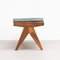 057 Civil Bench, Wood and Woven Viennese Cane with Cushion by Pierre Jeanneret for Cassina 3