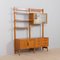 Norwegian Rival 2 Bay Free Standing Teak Wall Unit with 3 Cabinets and 3 Shelves by Kjell Riise for Brodrene Jatogs ,1960s 1