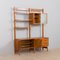 Norwegian Rival 2 Bay Free Standing Teak Wall Unit with 3 Cabinets and 3 Shelves by Kjell Riise for Brodrene Jatogs ,1960s 8