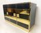 Sideboard in Brass and Colored Glass, 1970s 4