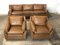 American 3 Seater Vintage Sofa and Leather Armchairs by Edelhard Harlispour for International Furniture, 1955, Set of 3 9