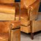 20th Century Dutch Sheepskin Leather Tub Chair & Footstool, Set of 2 12