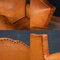 20th Century French Sheepskin Leather Armchairs, Set of 3 7