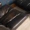 Poltrona Eames in pelle nera con poggiapiedi di Vitra, anni '80, set di 2, Immagine 9