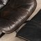 Poltrona Eames in pelle nera con poggiapiedi di Vitra, anni '80, set di 2, Immagine 51