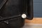Poltrona Eames in pelle nera con poggiapiedi di Vitra, anni '80, set di 2, Immagine 37