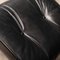 Poltrona Eames in pelle nera con poggiapiedi di Vitra, anni '80, set di 2, Immagine 10