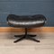 Poltrona Eames in pelle nera con poggiapiedi di Vitra, anni '80, set di 2, Immagine 44