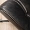 Poltrona Eames in pelle nera con poggiapiedi di Vitra, anni '80, set di 2, Immagine 11