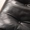 Poltrona Eames in pelle nera con poggiapiedi di Vitra, anni '80, set di 2, Immagine 3