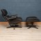 Eames Black Leather Lounge Chair & Ottoman from Vitra, 1980s, Set of 2 50