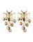 Italian Modern Brass & Glass Sconces, Set of 2 1