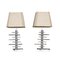 Mid 20th Century American Stacked Acrylic Table Lamps, Set of 2 1