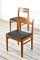 Teak and Leatherette Chairs, 1960s, Set of 4, Image 5