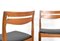 Chaises en Teck et Similicuir, 1960s, Set de 4 3