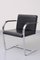 Black Leather Brno Chair by Mies Van Der Rohe 1