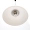 Brushed Metal and White Glass Chandelier from Stilnovo, 1960s, Image 10