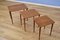 Danish Nesting Tables with Legs in Teak, 1960s, Set of 3, Image 8