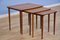 Danish Nesting Tables with Legs in Teak, 1960s, Set of 3 3