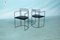 Chaises de Salon Minimalistes en Métal Noir, Set de 2 2