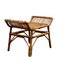 French Woven Wicker and Bamboo Stool Bench, 1960s 2